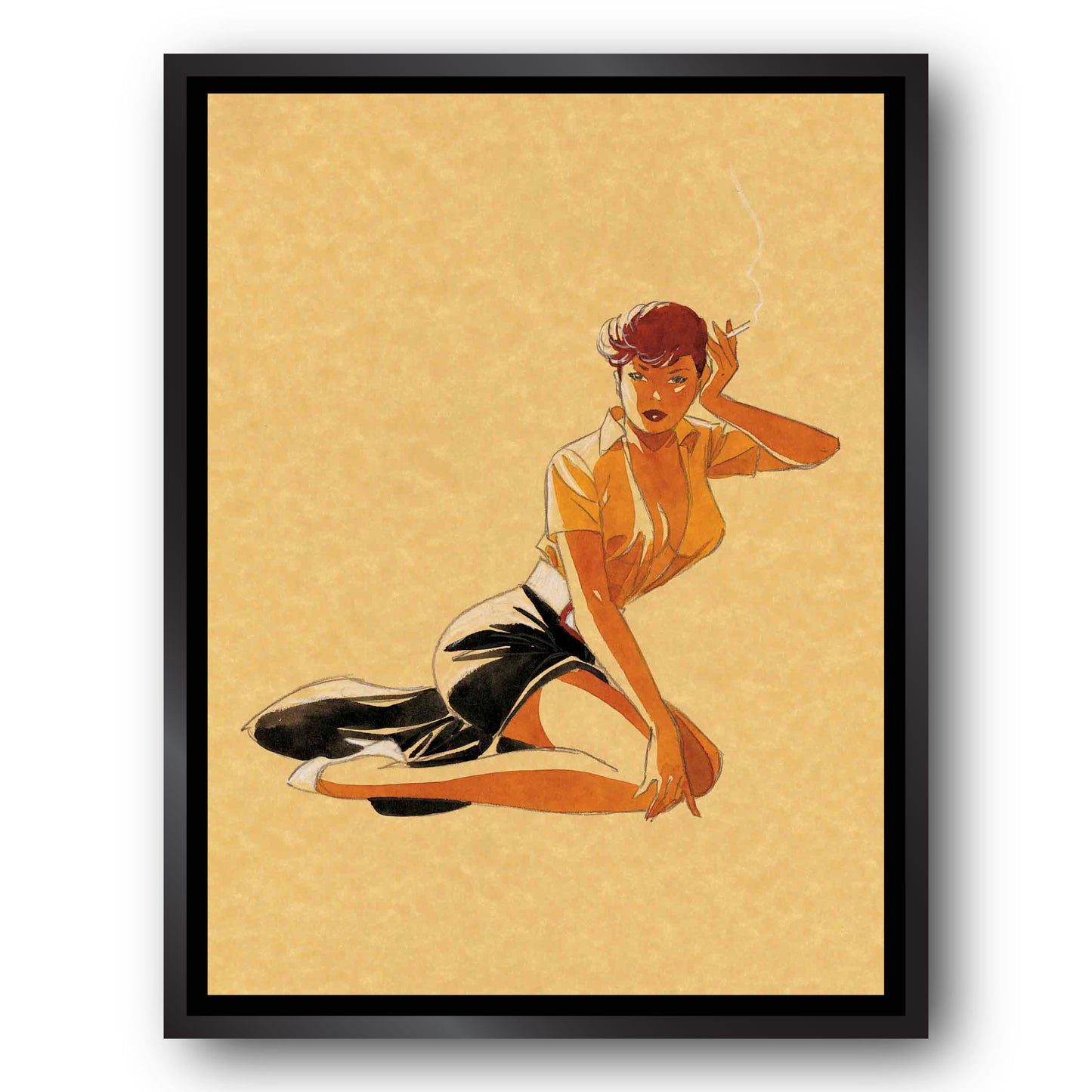 Tableau Pin up 4 L'attente