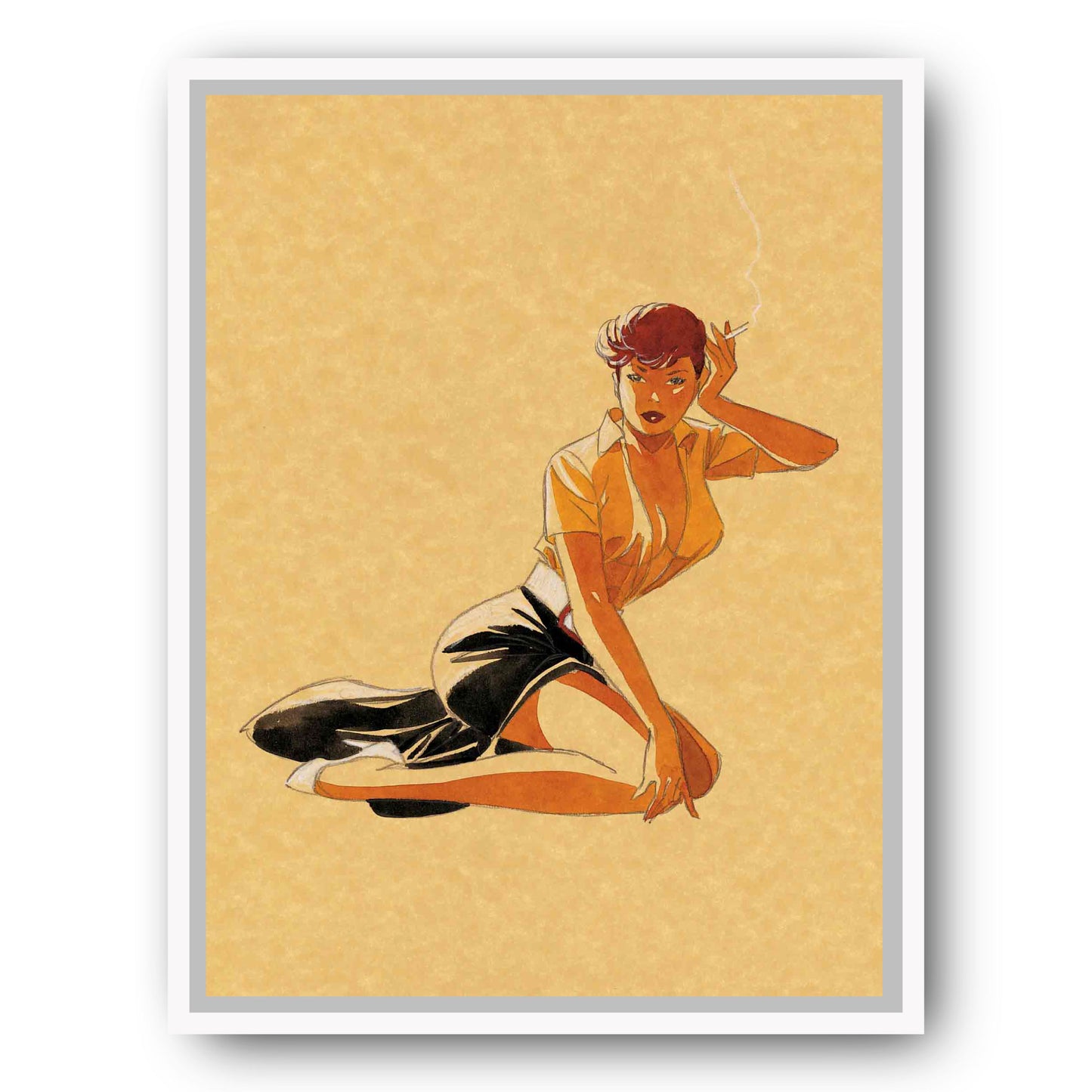 Tableau Pin up 4 L'attente