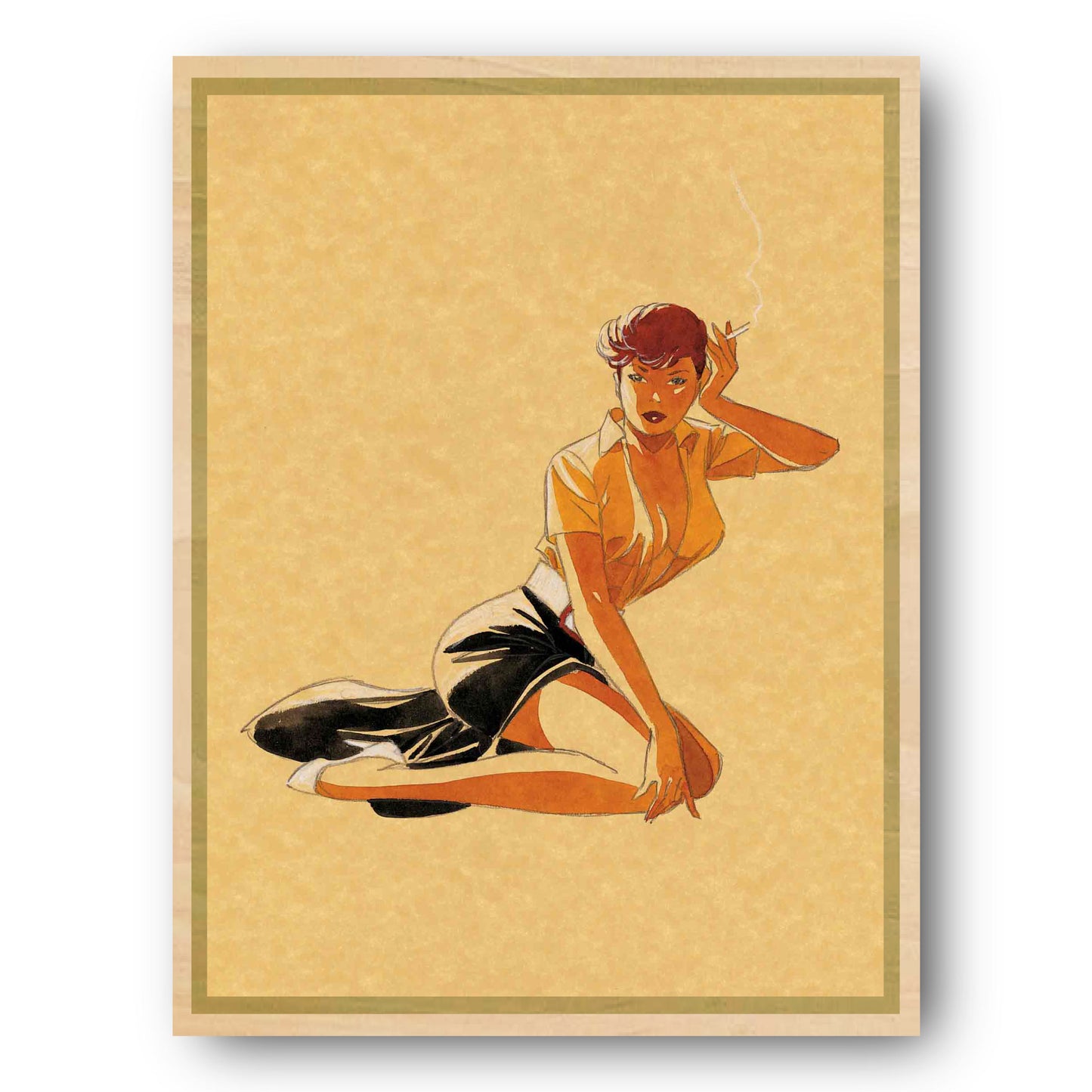 Tableau Pin up 4 L'attente