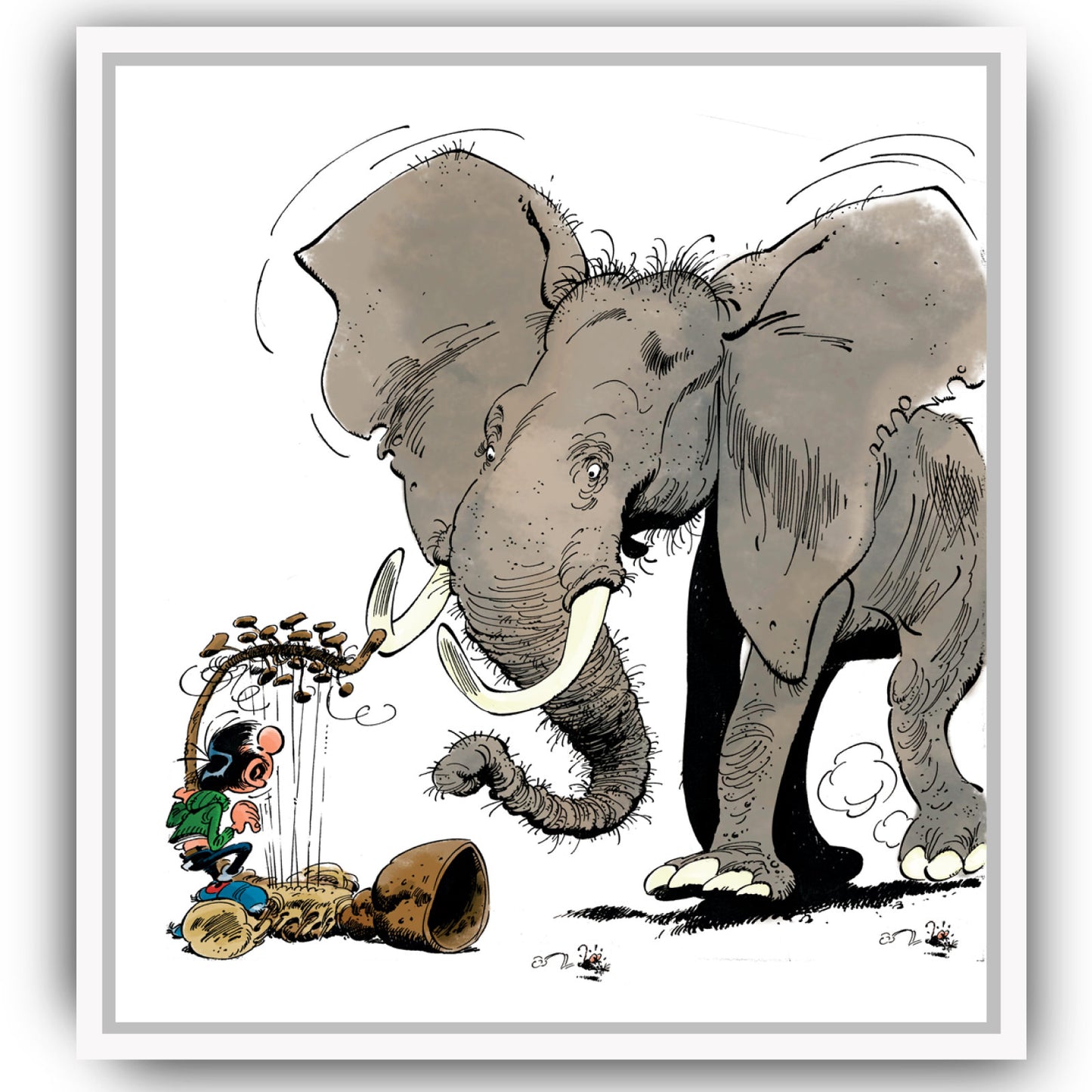 Tableau Gaston Lagaffe 14 Gaston et l'éléphant