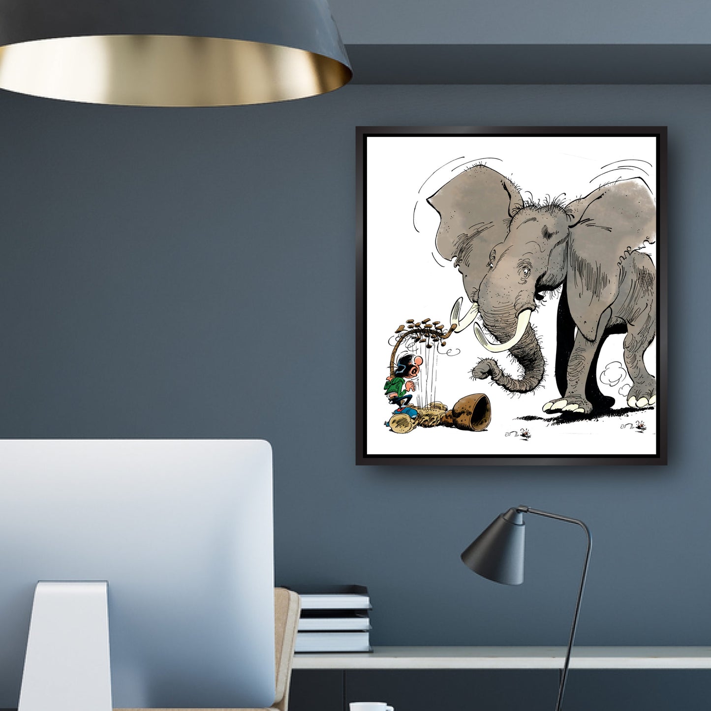 Tableau Gaston Lagaffe 14 Gaston et l'éléphant