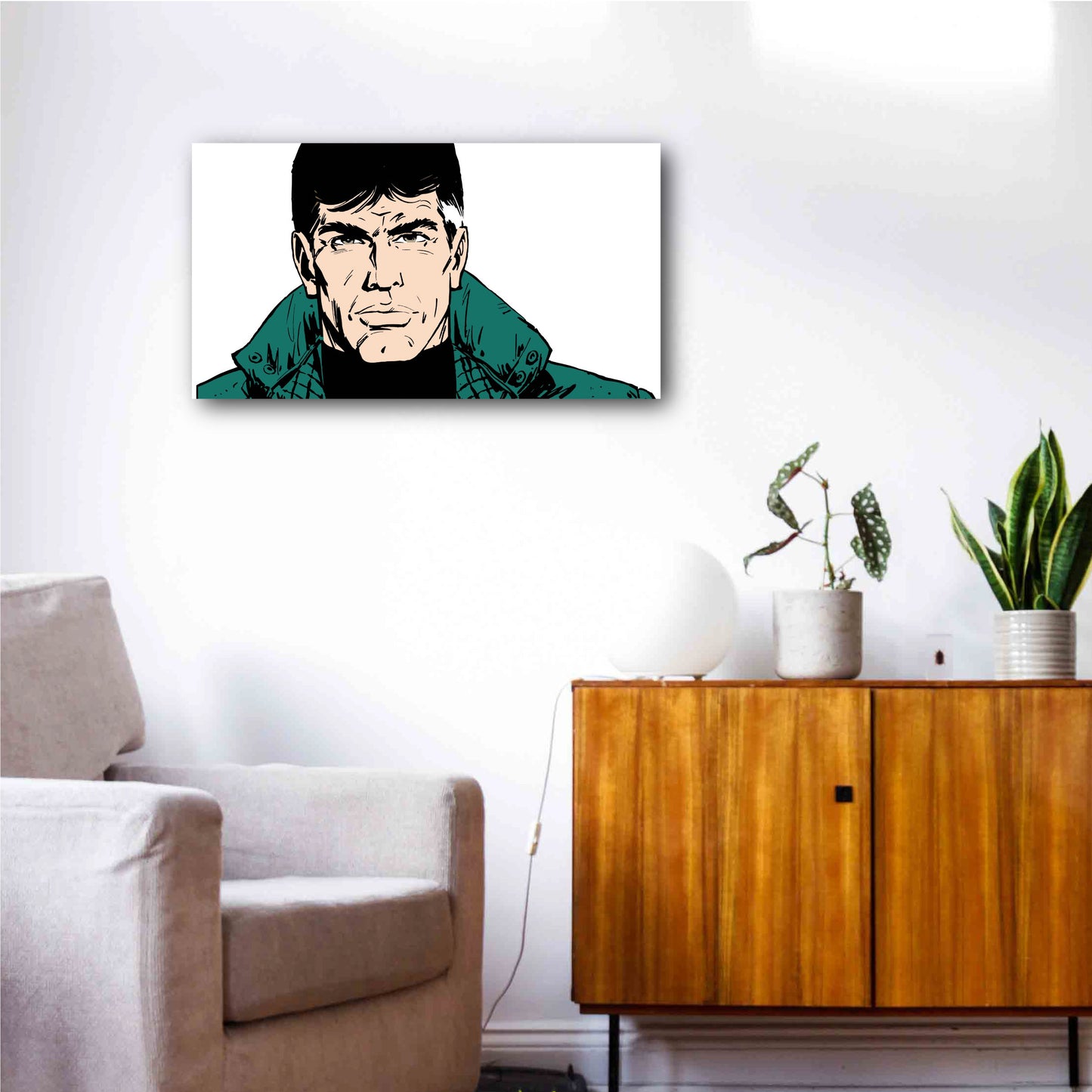Tableau XIII 5 XIII Portrait sur fond blanc