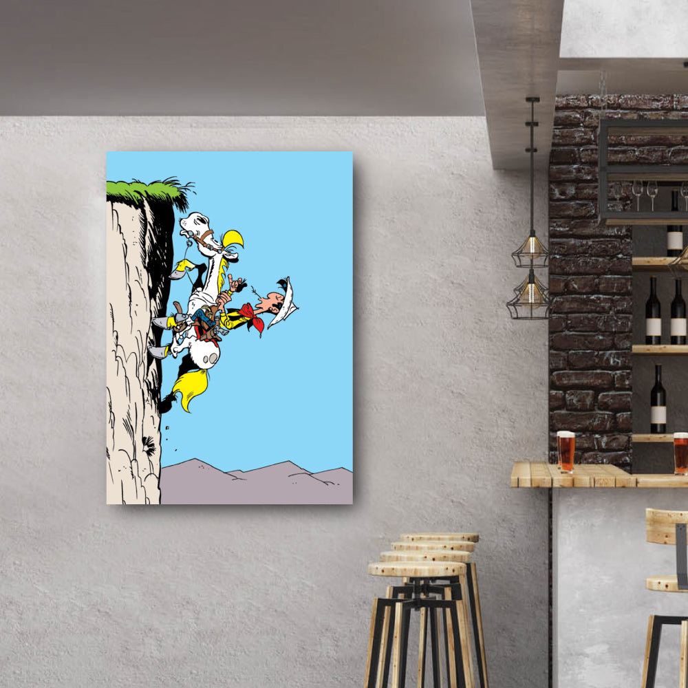 Tableau Lucky Luke 11 Grimpe falaise