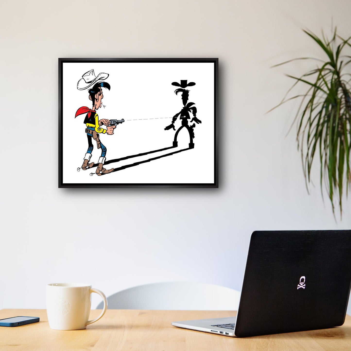 Tableau Lucky Luke 2 L'homme qui tire plus vite...