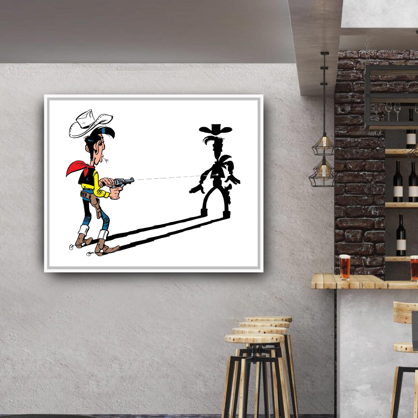 Tableau Lucky Luke 2 L'homme qui tire plus vite...