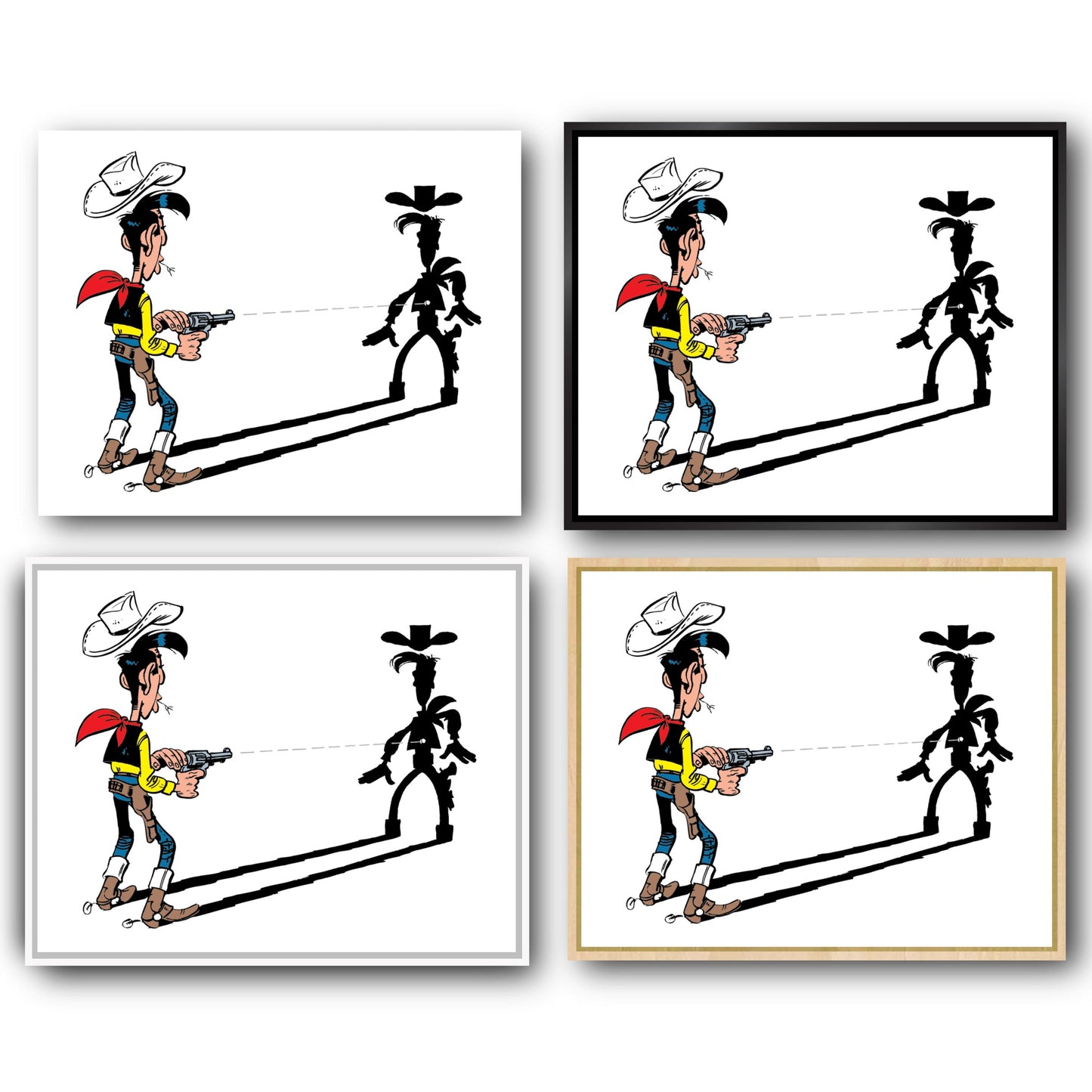 Tableau Lucky Luke 2 L'homme qui tire plus vite...
