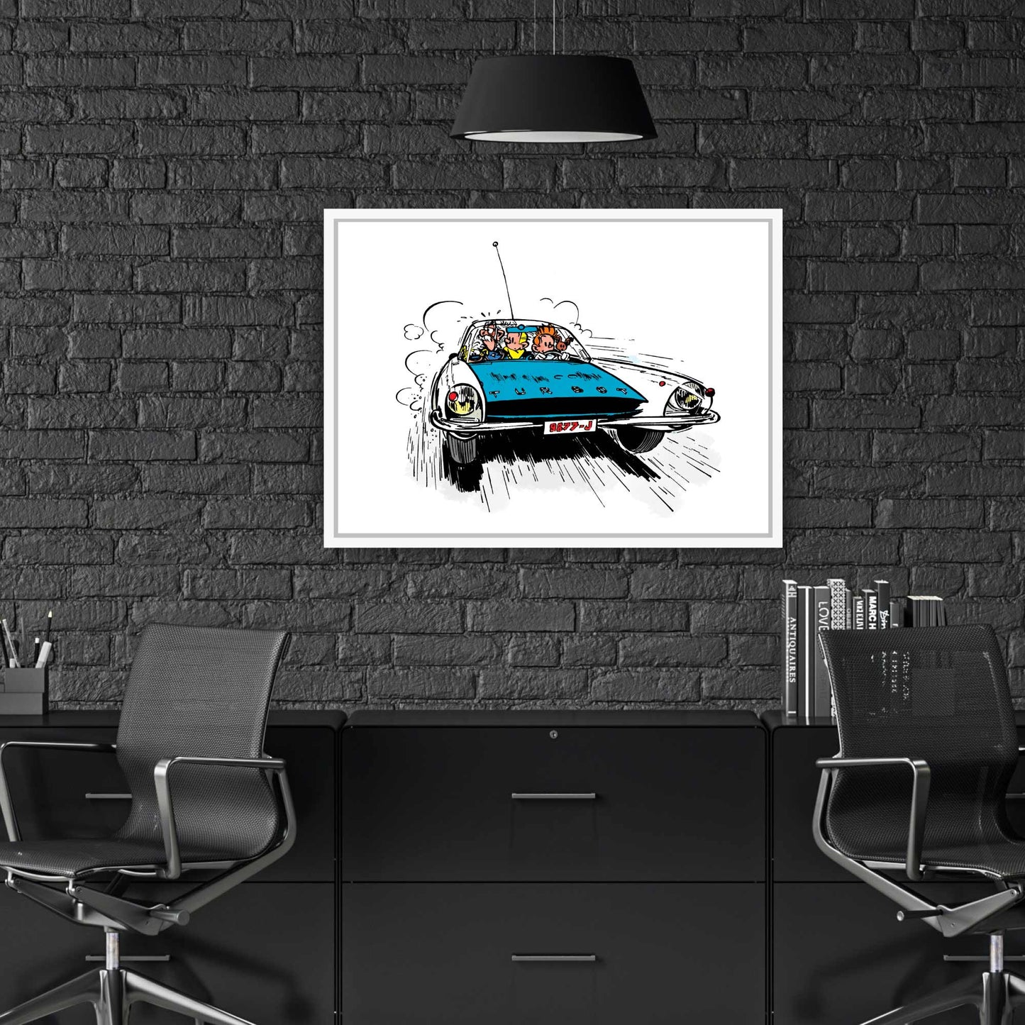 Tableau Spirou 7 En voiture !