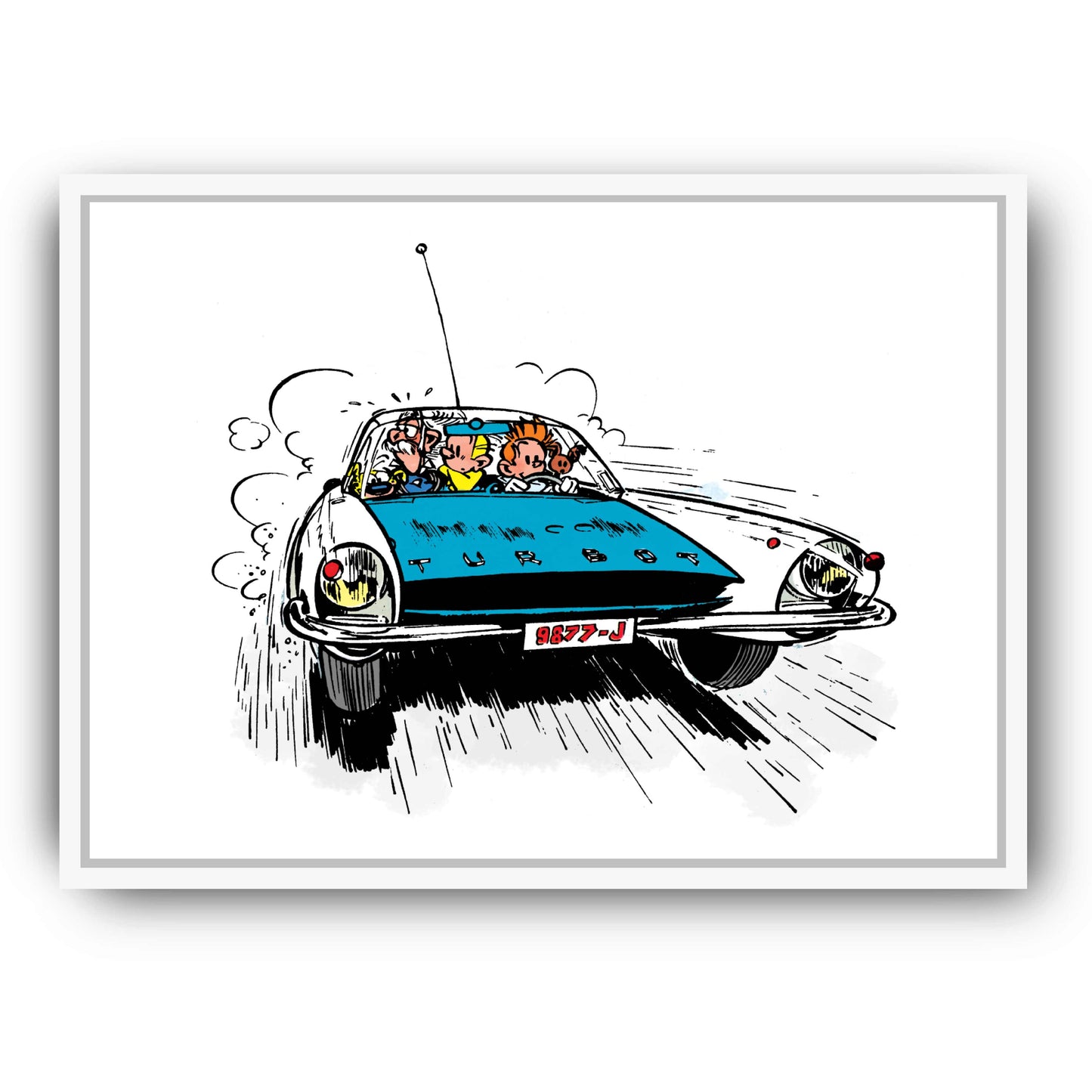 Tableau Spirou 7 En voiture !