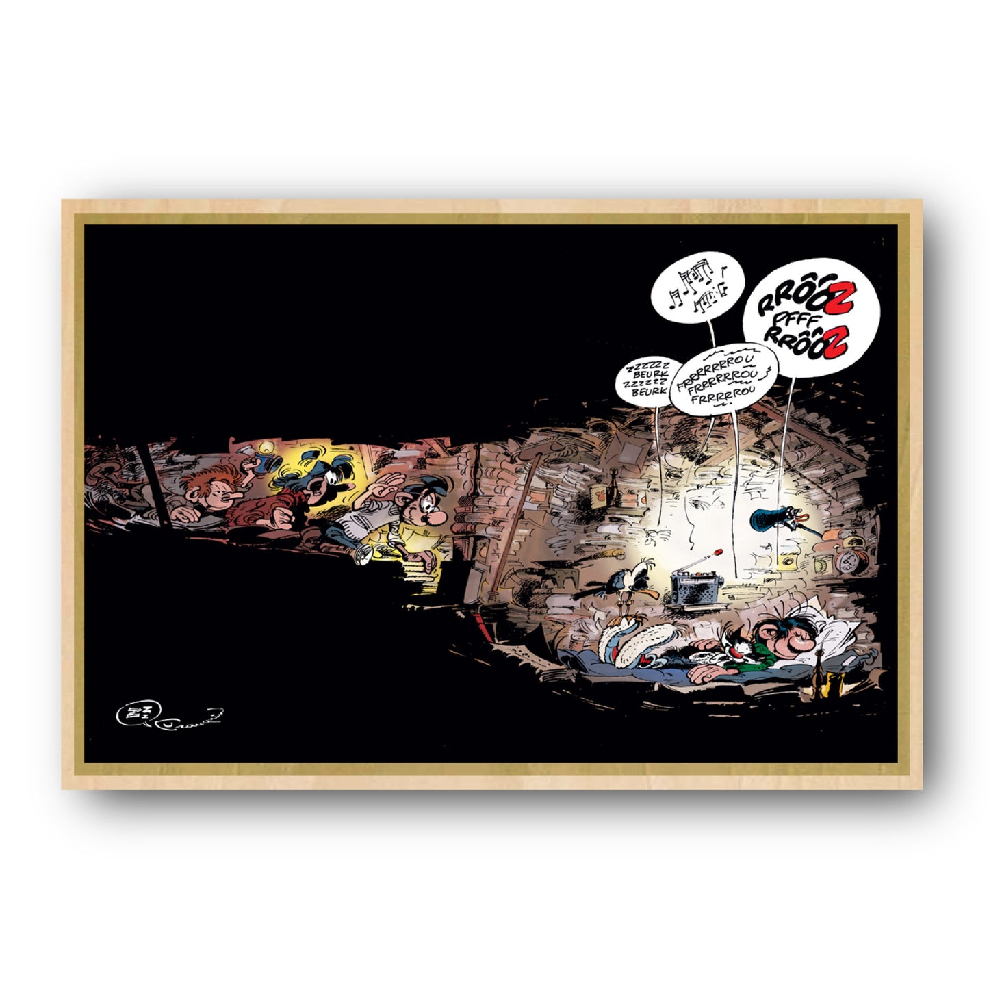 Tableau Gaston Lagaffe 9 La sieste