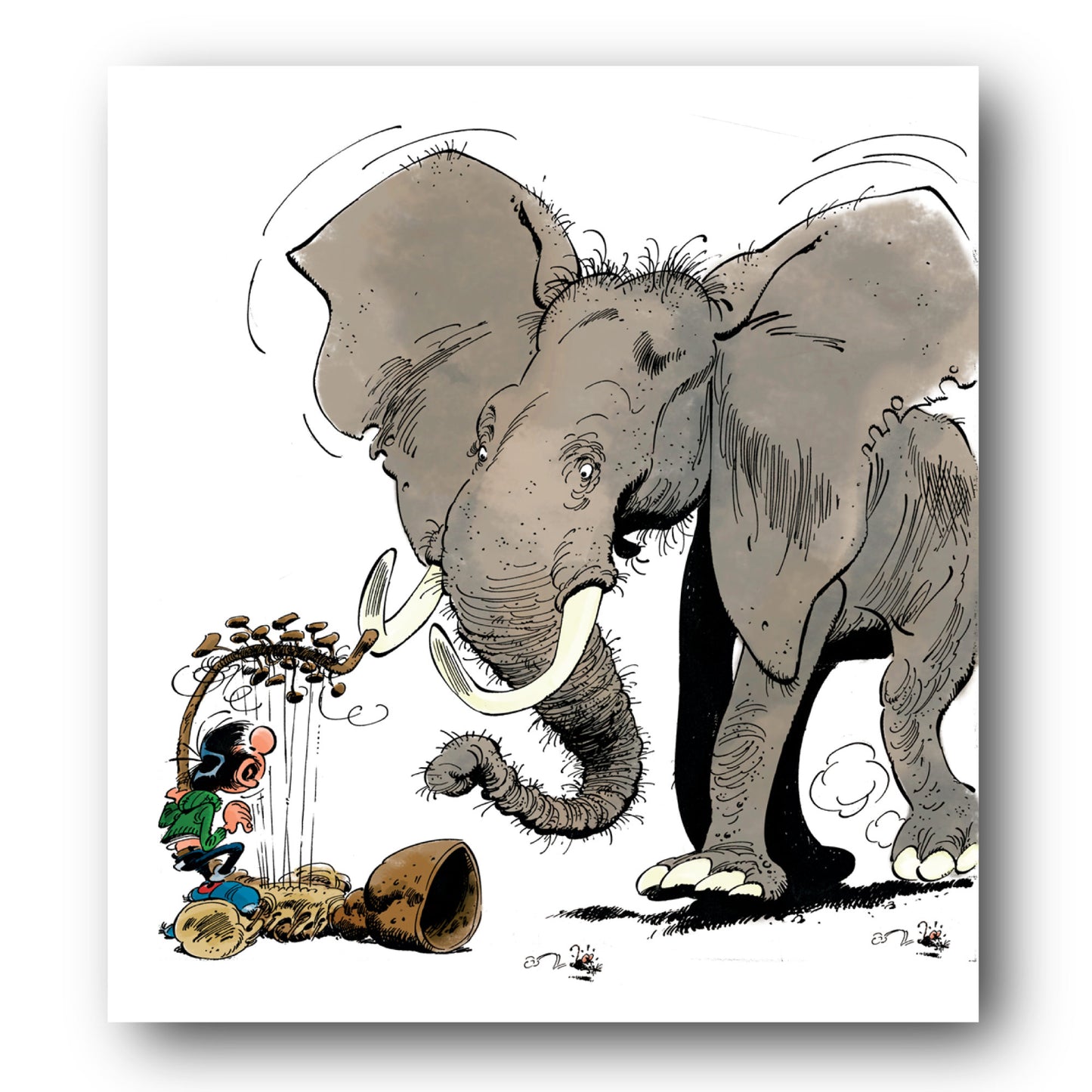 Tableau Gaston Lagaffe 14 Gaston et l'éléphant