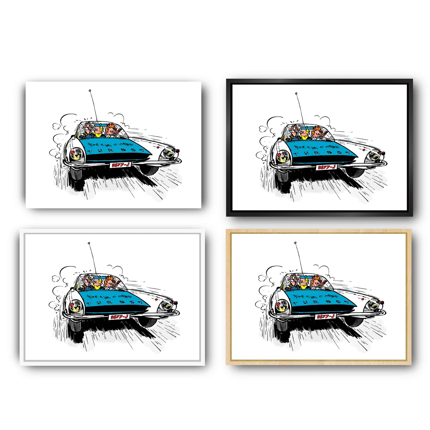 Tableau Spirou 7 En voiture !