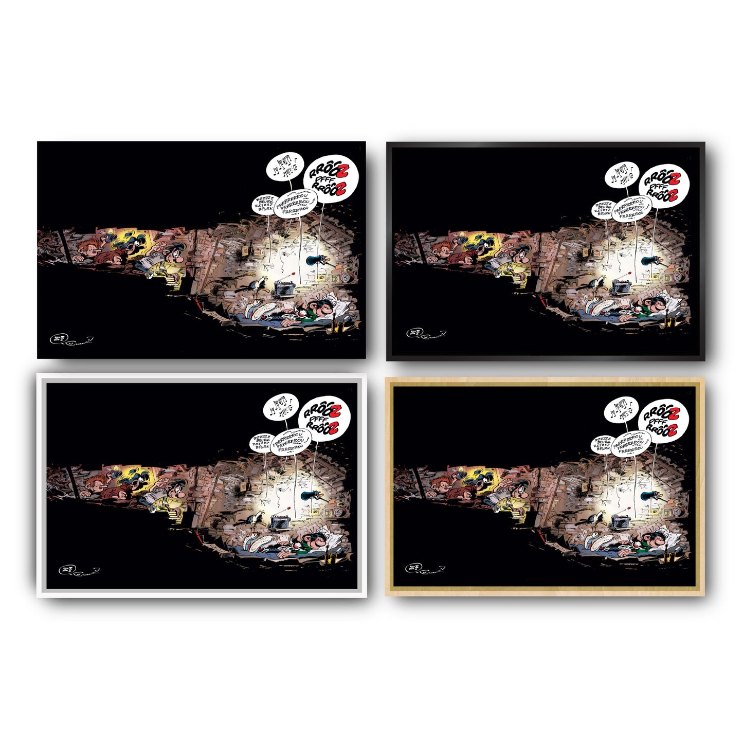 Tableau Gaston Lagaffe 9 La sieste