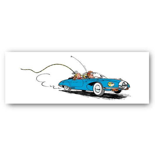 Tableau Spirou 3 Spirou en voiture