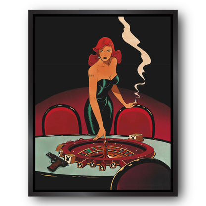 Tableau Pin up 1 La roulette