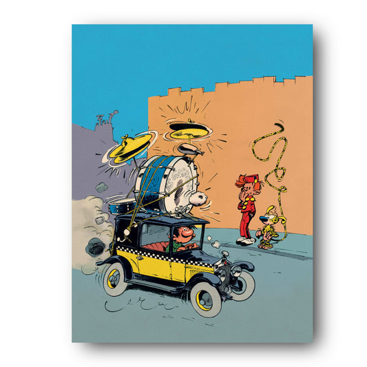 Tableau Spirou 6  Spirou et la voiture de Gaston